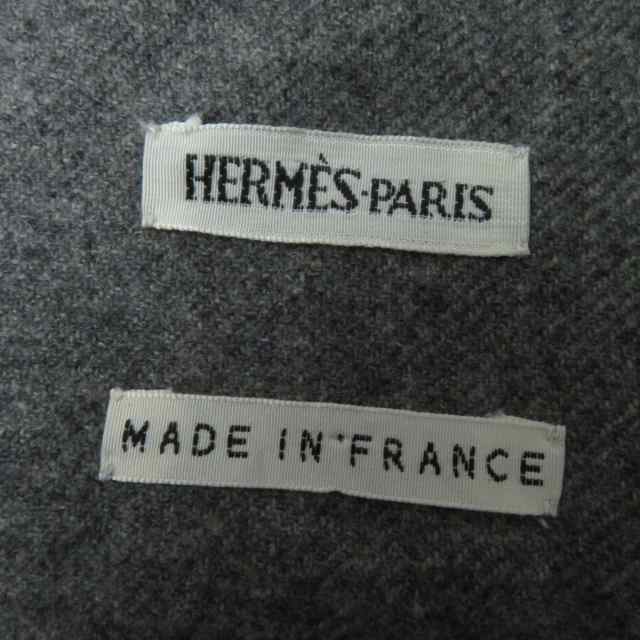 HERMES グレーロングワンピース　カシミヤ100％