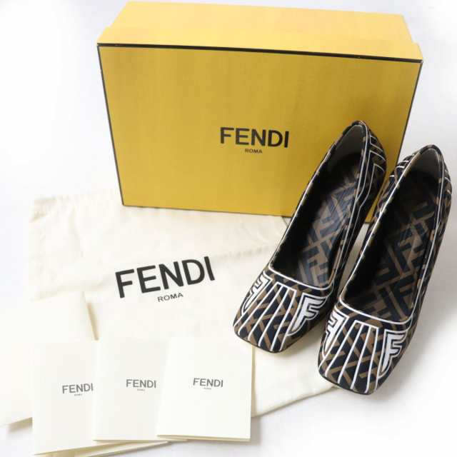 FENDI フェンディ ズッカ柄 パンプス ブラウン