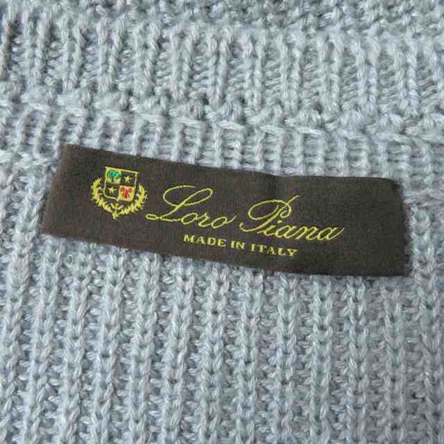 美品☆正規品 Loro Piana ロロピアーナ ボートネック ロゴ金具付 長袖