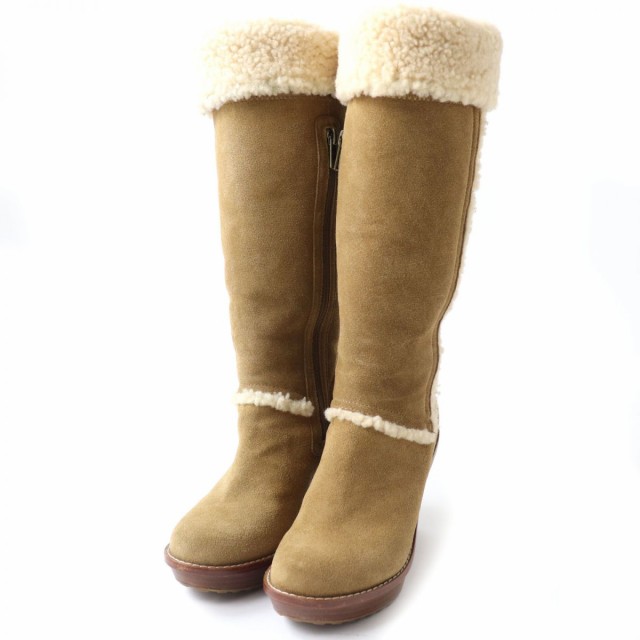 美品☆UGG アグ F30013G オーブリー サイドジップ ロゴ刻印