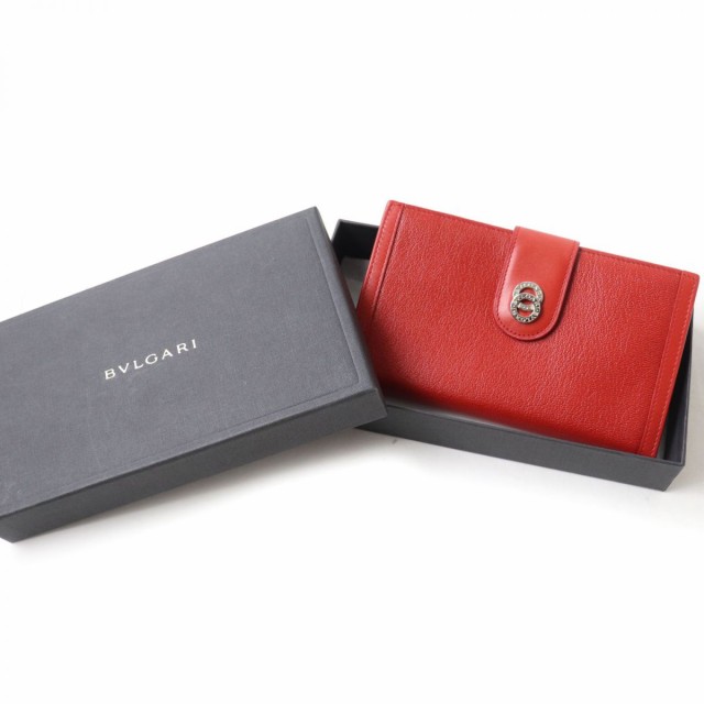 極美品☆BVLGARI ブルガリ ドッピオトンド ロゴ金具付き 2つ折り 財布