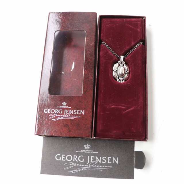 極美品☆GEORG JENSEN ジョージ ジェンセン 2000年 イヤーペンダント/ネックレス SV925 シルバー 総重量9.4ｇ 箱付き  デンマーク製｜au PAY マーケット