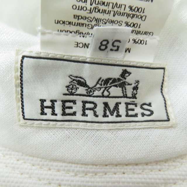 未使用品☆正規品 HERMES エルメス シルク使い 裏地リネン コットン ...