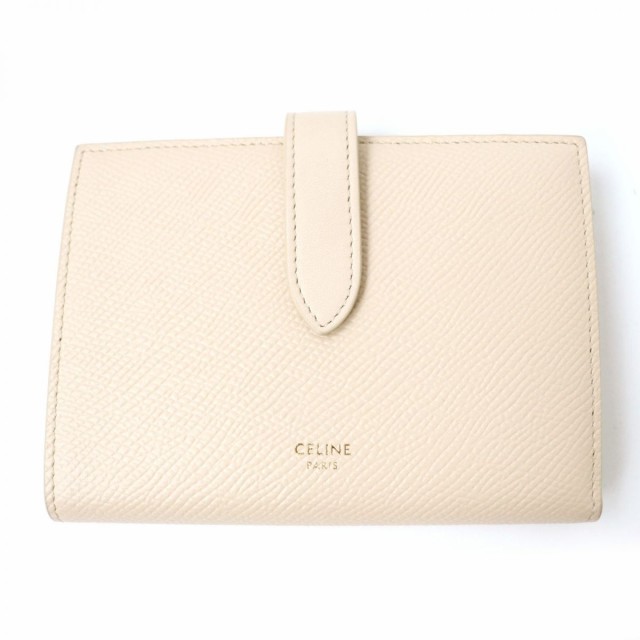 極美品☆CELINE セリーヌ ミディアム ストラップウォレット グレインド