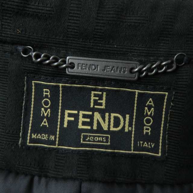 良品☆正規品 FENDI フェンディ ヴィンテージ ズッカ柄 ロゴボタン付 ...