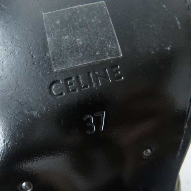 極美品☆CELINE セリーヌ エディ期 308B93 スタッズ付 サイドZIP パイソンレザー ショートブーツ ベージュ 37 レディース  保存袋付き｜au PAY マーケット