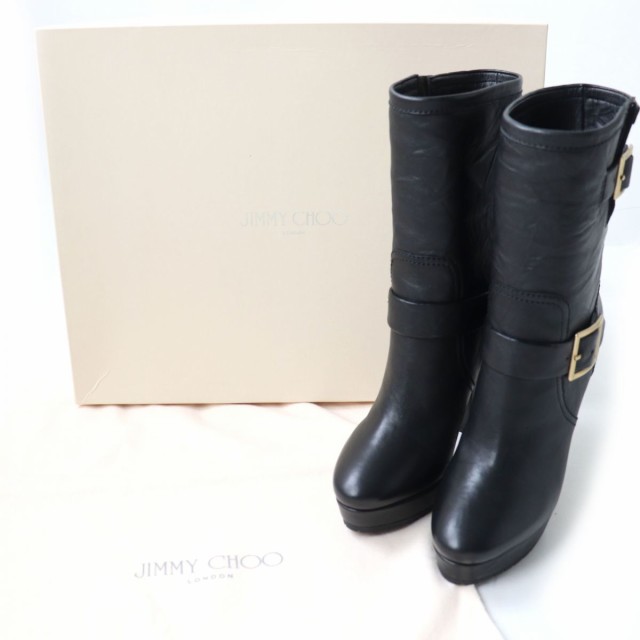 未使用品☆JIMMY CHOO ジミーチュウ 247DYLAN BIKER LEATHER バイカー