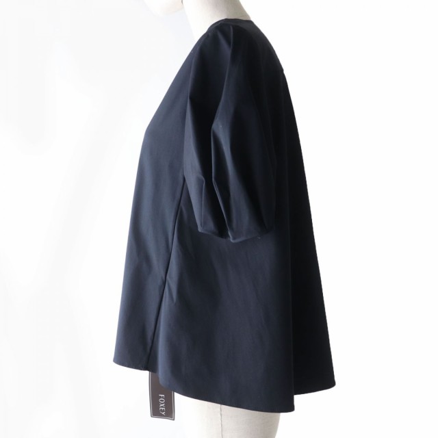 未使用品☆定価71500円 正規品 フォクシー 42772 BRUNA TOP パフスリーブ 半袖 Aライン ブラウス/トップス 黒 40  ハンガー・ガーメント付｜au PAY マーケット