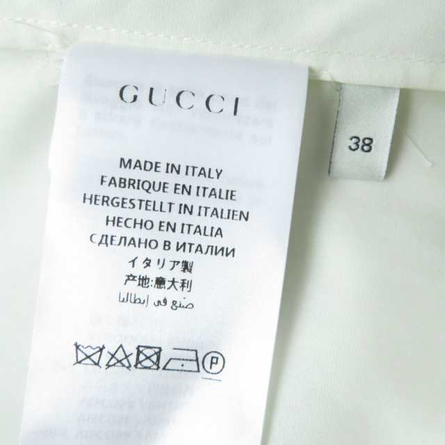 極美品☆正規品 GUCCI グッチ 453346 ウェブリボンタイ付き 7分袖