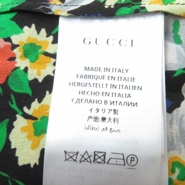 極美品☆正規品 GUCCI グッチ 498638 ボウタイ付き ワイルドフラワー