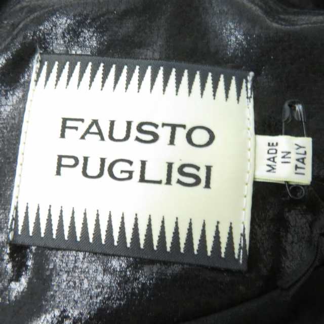 未使用品☆定価116000円 FAUSTO PUGLISI ファウスト パグリッシ バイカラー ノースリーブ ワンピース/タイトドレス ブラック×ブラウン 38