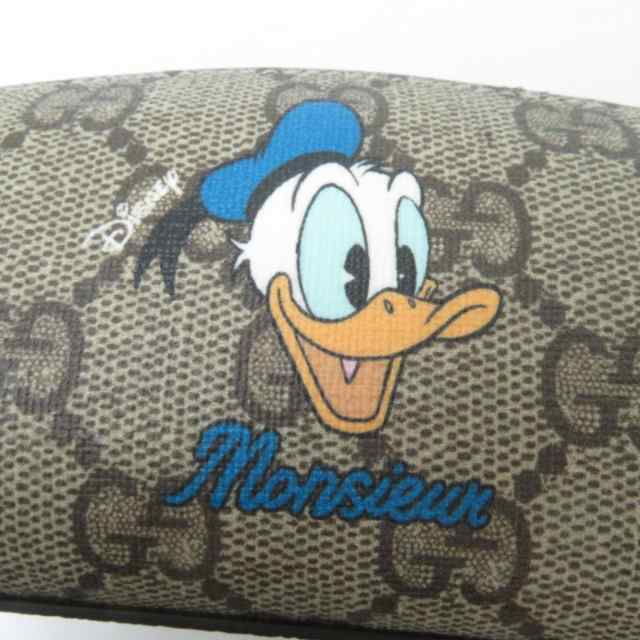 未使用品☆GUCCI×DISNEY グッチ×ディズニー 662129 ドナルドダック GGスプリームキャンバス ペンケース 茶×青 伊製  箱・保存袋｜au PAY マーケット