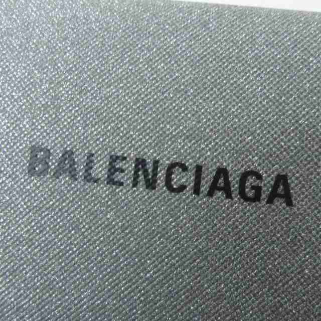 未使用品☆BALENCIAGA バレンシアガ 593813 エブリデイ CASH  三つ折り財布/コンパクトウォレット グリッター SV  箱・保管袋付