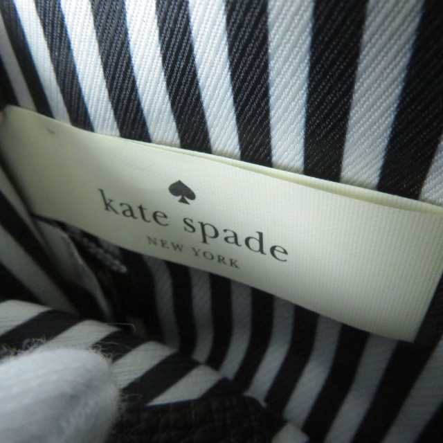 極美品☆kate spade ケイトスペード リボンモチーフ・キーリング付き レザー ミニウォレット/カードホルダー ブラック レディース  箱付き｜au PAY マーケット