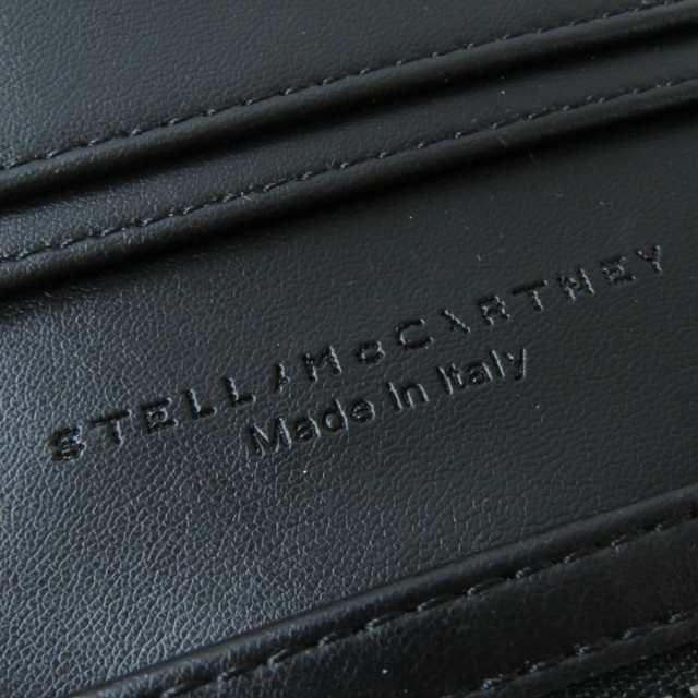 ステラマッカートニー 黒 三つ折り財布 ファラベラ コンパクトウォレット