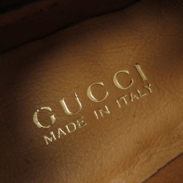 未使用品☆GUCCI グッチ 101 6105 ヴィンテージ ホースビット レザー ローファー/モカシン ブラック×ゴールド 35C レディース  イタリア｜au PAY マーケット