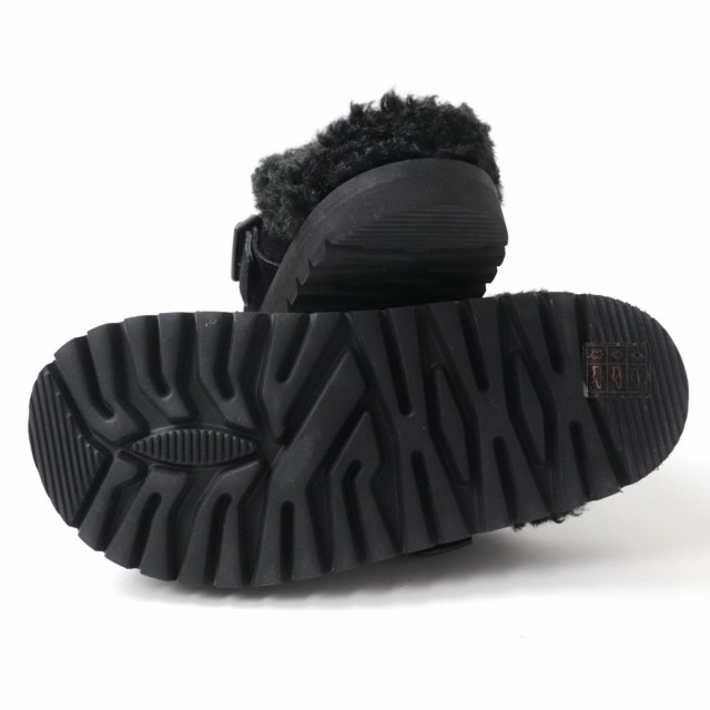 未使用品☆MONCLER モンクレール 21AW MON MULE スウェードレザー ボアミュール/サボサンダル ブラック イタリア製 35 レディース 箱付約25cmワイズ