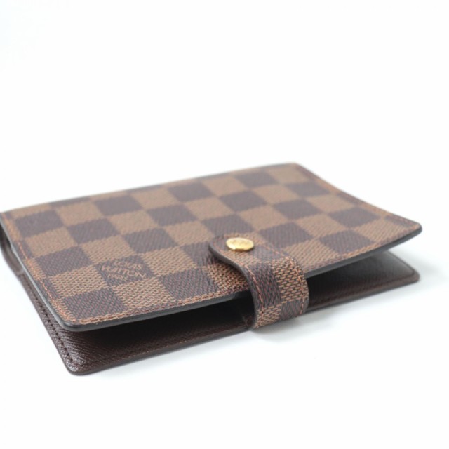 良品☆LOUIS VUITTON ルイヴィトン R20700 アジェンダPM ダミエ・エベヌ 手帳カバー ノートカバー ブラウン 茶 スペイン製  箱付｜au PAY マーケット