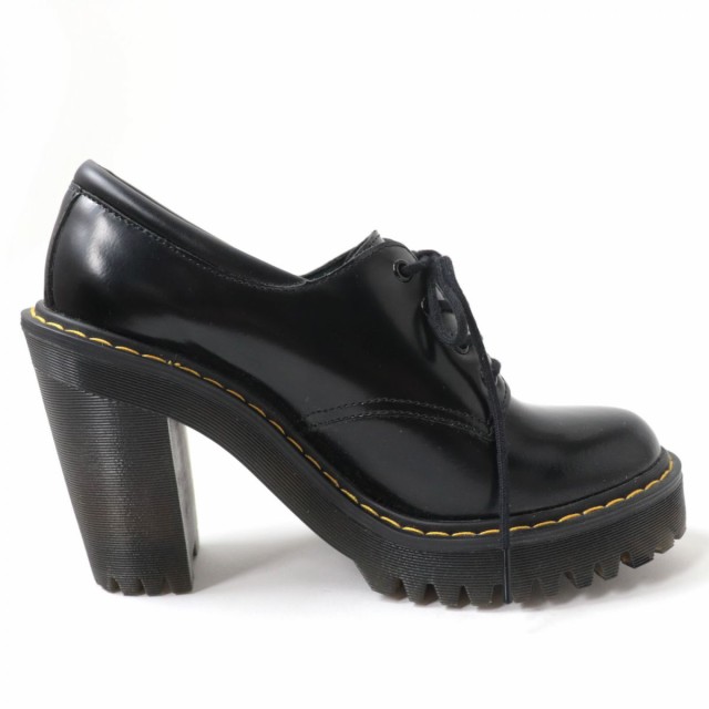 極美品☆Dr.Martens ドクターマーチン SALOME サロメ 4ホール チャンキーヒール レザー レースアップ シューズ ブラック UK3  レディース｜au PAY マーケット