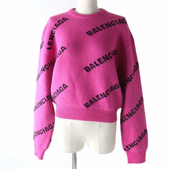 極美品☆正規品 BALENCIAGA バレンシアガ 18年 510243 ジャガードロゴ