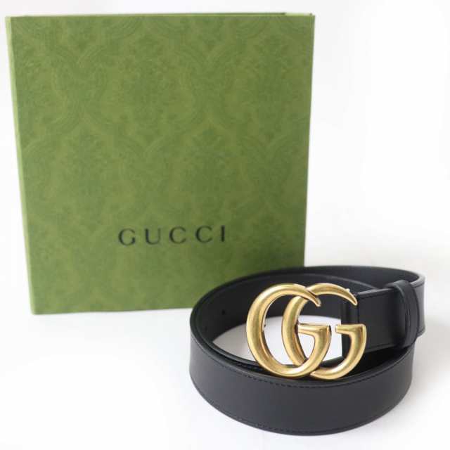 美品☆GUCCI グッチ 414516 ゴールドバックル GGマーモント レザー