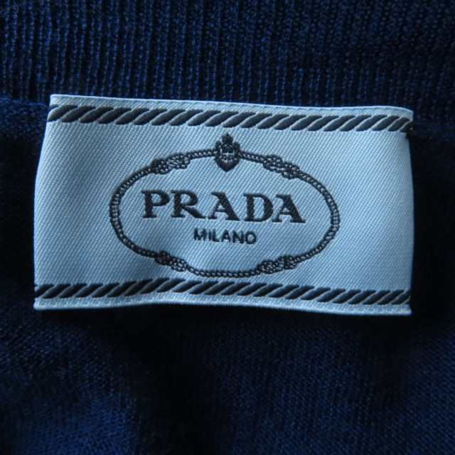 美品☆正規品 PRADA プラダ 2018年 P25G23 襟フリルデザイン シルク混