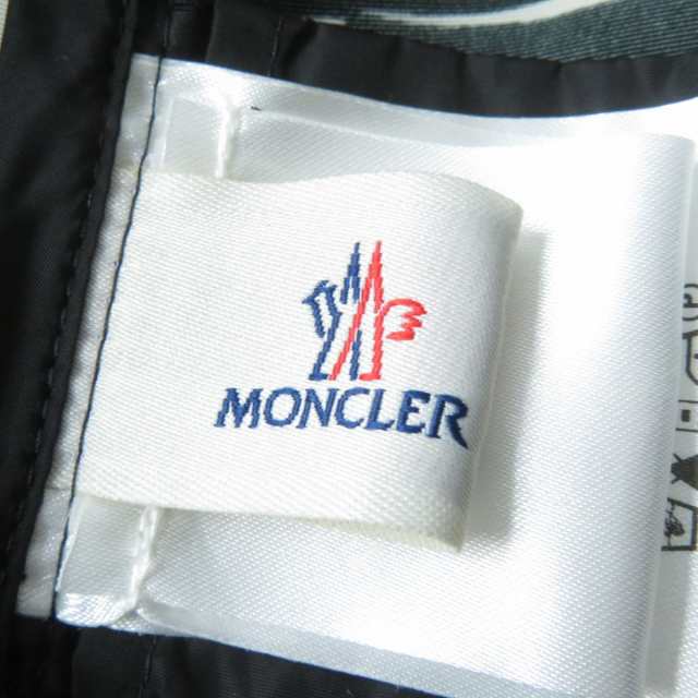 美品☆正規品 MONCLER モンクレール PETRA ゼブラ柄デザイン ノーカラー トレンチコート ブラック×ホワイト 00 レディース  ルーマニア｜au PAY マーケット