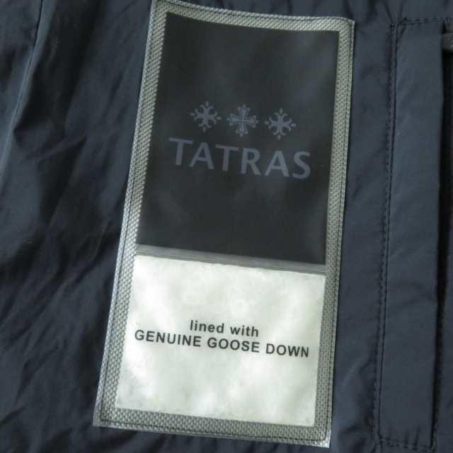 極美品☆正規品 19AW TATRAS タトラス LTA19A4698 LORENZANA ロレンツァーナ ショールカラー ロゴワッペン付 ダウンジャケット 03 黒