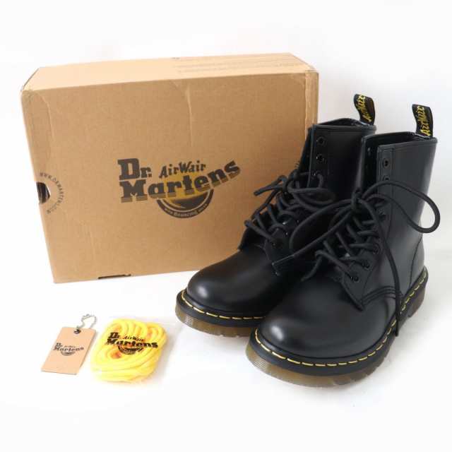 未使用品☆Dr. Martens ドクターマーチン 1460 8ホール レースアップ レザー ブーツ ブラック 黒 UK4 レディース  替え紐・箱付き｜au PAY マーケット