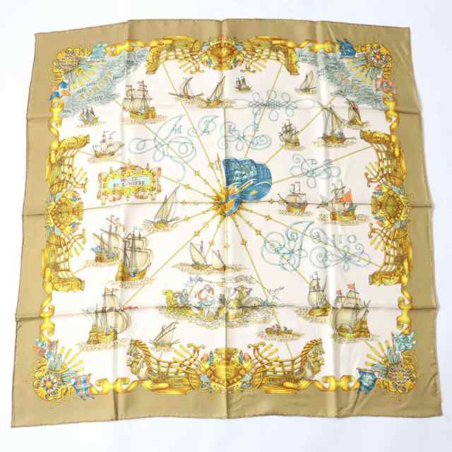 極美品☆HERMES エルメス VOILES DE LUMIERE 光の帆船 カレ90 シルク