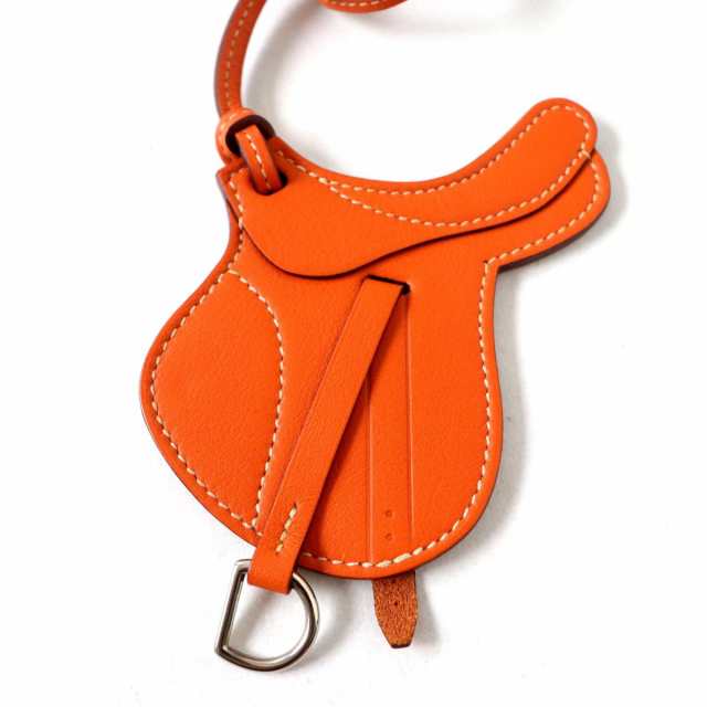 美品◎フランス製 HERMES エルメス バッグチャーム パドックセル 鞍