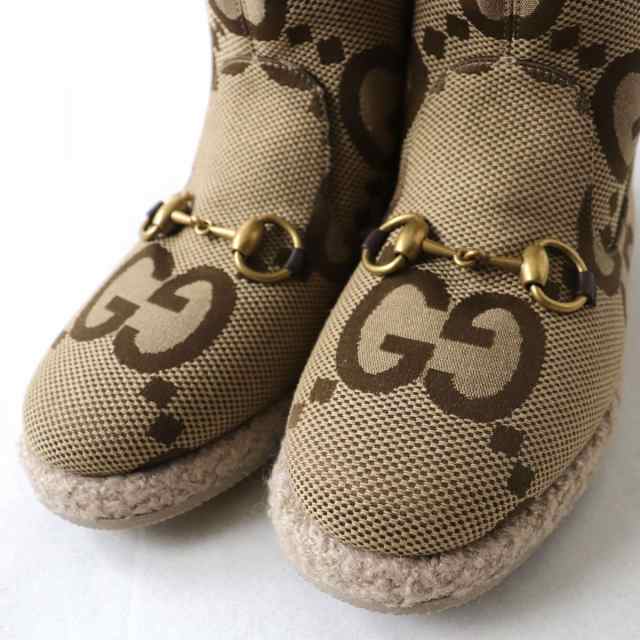 未使用◎伊製 GUCCI グッチ 599017 レディース ジャンボGG ホース