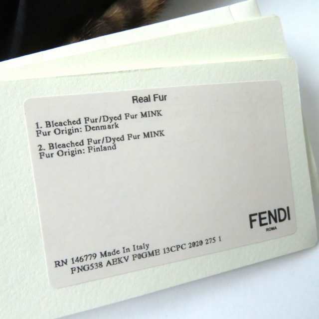 未使用品◎正規品 2020年 伊製 FENDI フェンディ フード付き ミンク