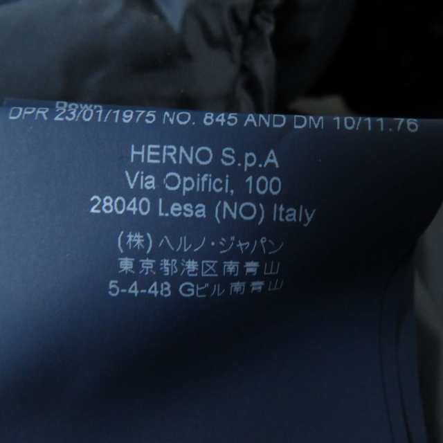 良品◎18AW HERNO ヘルノ PI0052G-12017-9200 ツイード切替 ロゴ