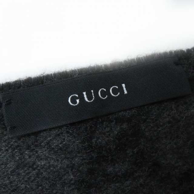 美品◎イタリア製 毛皮 GUCCI グッチ レディース カシミヤ100％×ラパン