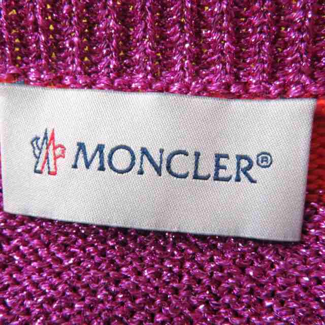 極美品◎正規品 18年 MONCLER モンクレール MAGLIA レディース ワッペン付き 長袖 ニットプルオーバー マルチカラー ボーダー柄  L｜au PAY マーケット