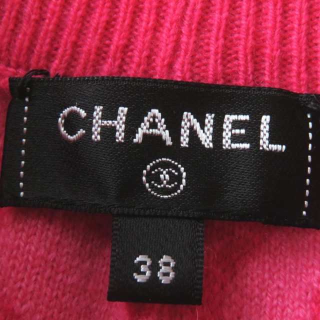 極美品◎正規品 伊製 CHANEL シャネル P70632 21N レディース ロゴプレート付 ココネージュ カシミヤ グラフィック ロゴ パンツ ピンク 38