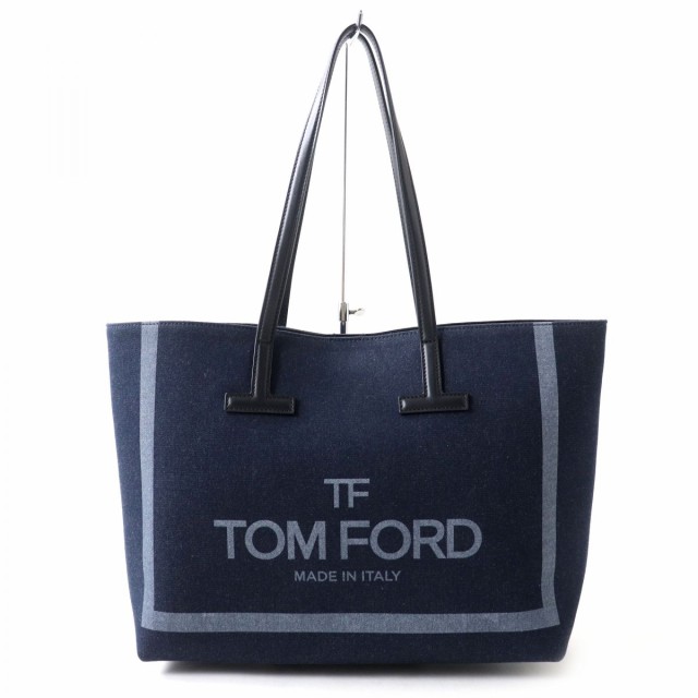 極美品◎イタリア製 Tom Ford トムフォード DENIM T TOTE ロゴ デニム