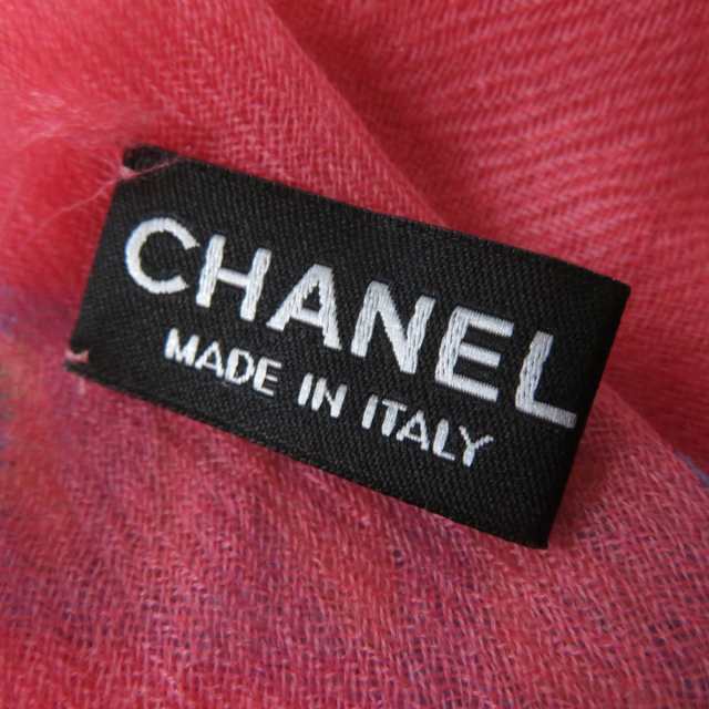 良品◎イタリア製 CHANEL シャネル 18P レディース カシミヤ100％ 大判