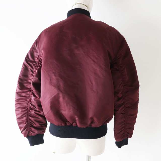 未使用品◎Acne Studios アクネストゥディオズ レディース Clea Bomber  MA-1／フライトジャケット／ジップジャケット ボルドー 36