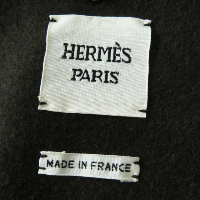 価格順Hermes エルメス カシミヤ100％　ノーカラーロングコート　グレー ジャケット・アウター