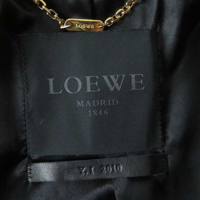 極美品◎正規品 スペイン製 LOEWE ロエベ レディース カーフスキン スウェード レザーロングコート ロゴボタン ダークグレー 42｜au PAY  マーケット