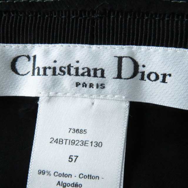 極美◎正規品 Christian Dior クリスチャンディオール 24BTI923E130 DIOR UNION ディオールユニオン コットン  ボブハット 帽子 黒 57 箱｜au PAY マーケット