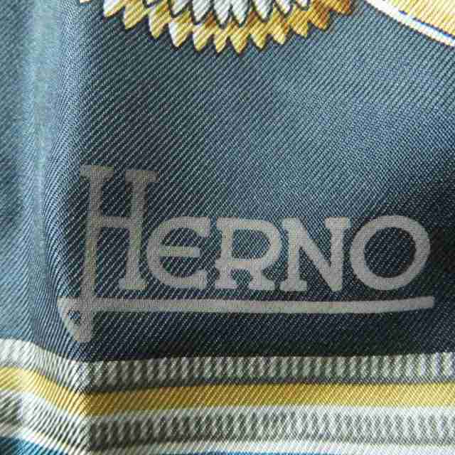 美品◎正規品 イタリア製 HERNO ヘルノ レディース コロンボ社製生地使用 カシミヤ100％　ロングコート ブラック 裏シルク 裏総柄 40