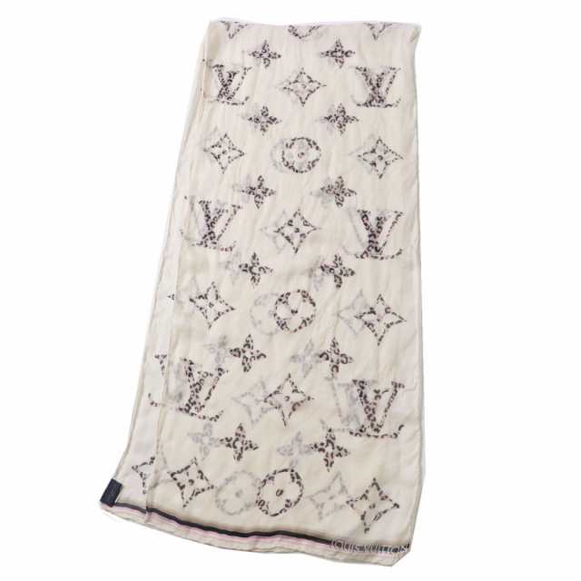 【本物保証】 箱付 超美品 ルイヴィトン LOUIS VUITTON モノグラム エトール テリング モノグラム ストール マフラー ショール M78716 希少