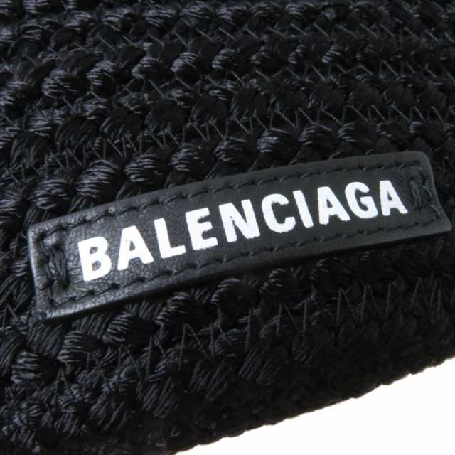 極美品◎伊製 BALENCIAGA バレンシアガ 695612 IBIZA SMALL イビザ スモール ストラップ付バスケット 2WAY  ハンド／ショルダーバッグ 黒 ｜au PAY マーケット