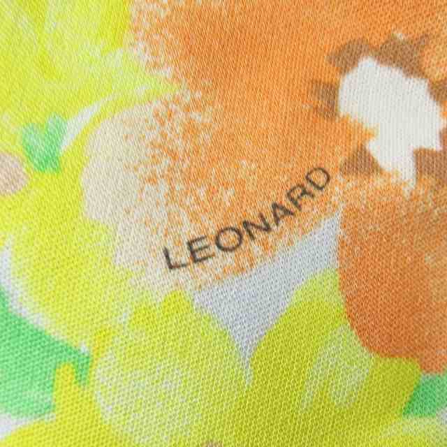 極美品◎正規品 日本製 LEONARD FASHION レオナール ファッション 0379317 シルク切替 半袖 ニットワンピース マルチ  フラワープリント 4｜au PAY マーケット