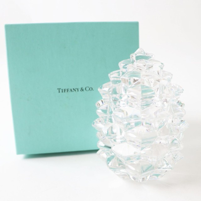 極美品◎TIFFANY＆Co. ティファニー クリスタル 松ぼっくり 小物入れ