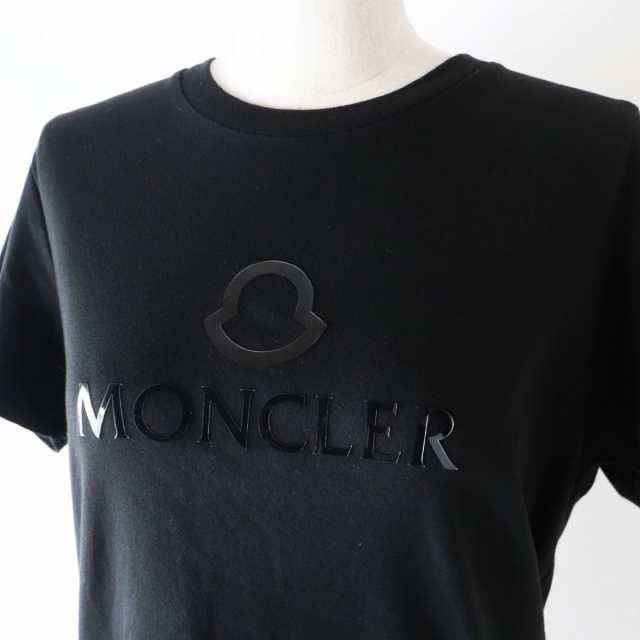 極美品◎正規品 21年 MONCLER モンクレール レディース ロゴ 半袖 Tシャツ／カットソー／トップス コットン100％ ブラック 黒 S｜au  PAY マーケット