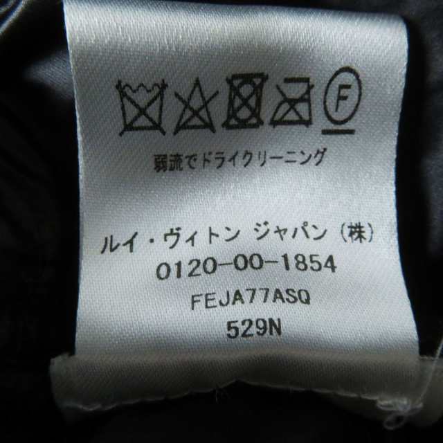 極美品◎正規品 イタリア製 LOUIS VUITTON ルイヴィトン FEJA77ASQ レディース ショートダウンフィルジャケット／ブルゾン  ブラック 38｜au PAY マーケット